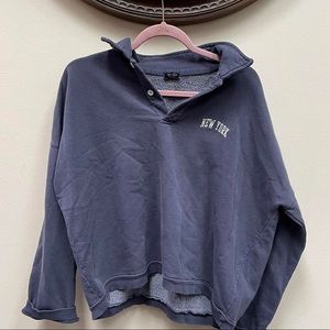 brandy melville collared sweatshirt